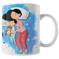 Caneca Felizes São os Dias e Noites com Mamãe - Modelo 03