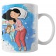 Caneca Felizes São os Dias e Noites com Mamãe - Modelo 03