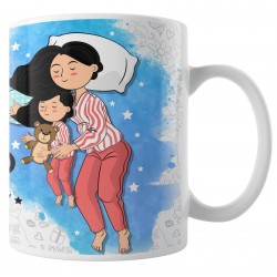 Caneca Felizes São os Dias e Noites com Mamãe - Modelo 04