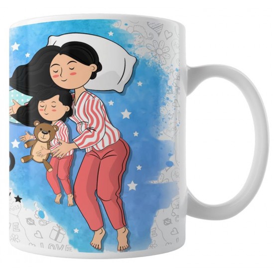 Caneca Felizes São os Dias e Noites com Mamãe - Modelo 04