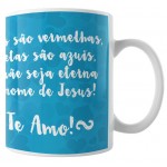 Caneca Príncipe e Rainha - Azul com Foto