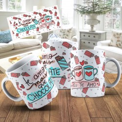 Caneca Te Amo Mais que Chocolate - Eu te Amo