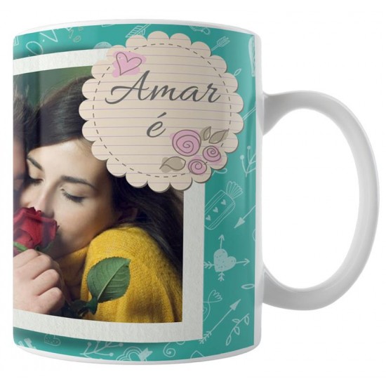 Caneca Amar é - com Foto