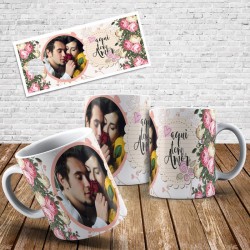 Caneca Aqui Tem Amor com Foto