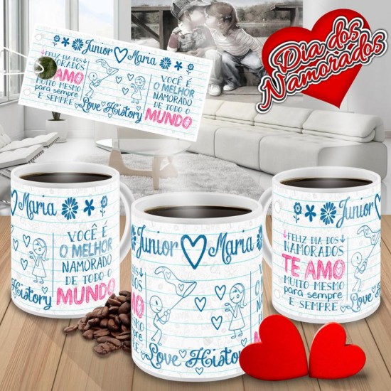 Caneca Namorados - Love History