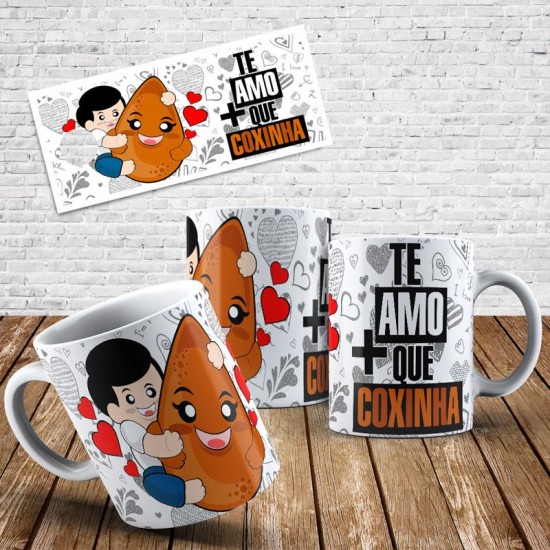 Caneca Te Amo Mais Que Coxinha