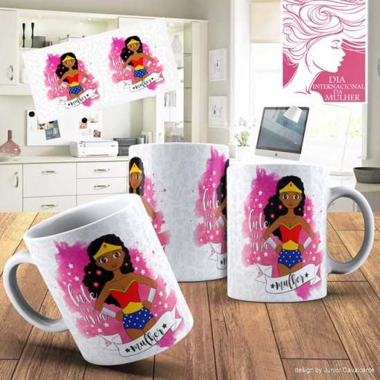 Caneca Lute Como Uma Mulher - Modelo 07