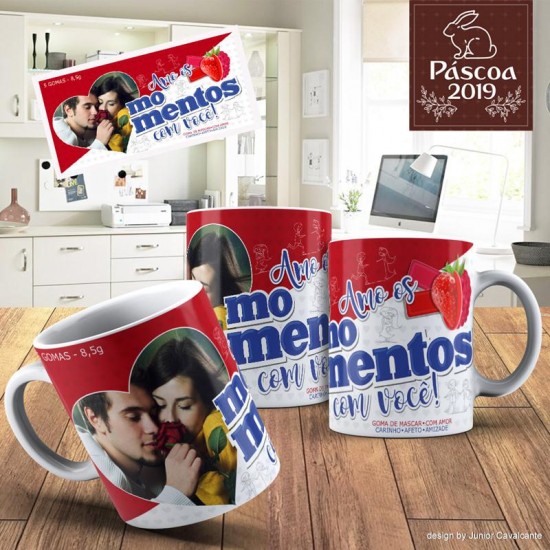 Caneca Amo os Momentos Com Você - com Foto Caneca Amo os Momentos Com Você - com Foto