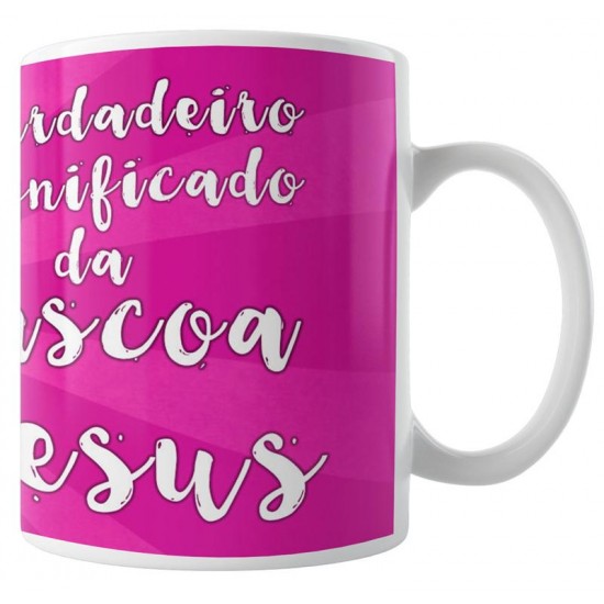 Caneca Jesus - Significado da Páscoa - Pink