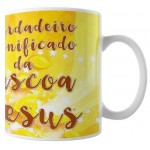 Caneca Jesus - Significado da Páscoa - Amarelo