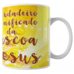 Caneca Jesus - Significado da Páscoa - Amarelo