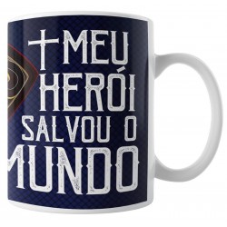 Caneca Meu Herói Salvou o Mundo