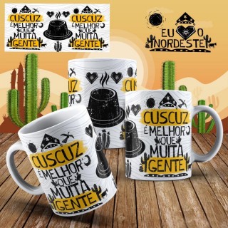 Caneca Amo Meu Nordeste - Cuscuz Melhor que Muita Gente - Modelo 03 Caneca Amo Meu Nordeste - Cuscuz Melhor que Muita Gente - Modelo 03