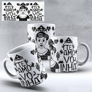 Caneca Amo Meu Nordeste - Te Amo Vóinha Caneca Amo Meu Nordeste - Te Amo Vóinha