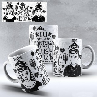 Caneca Amo Meu Nordeste - Tu é a Manteiga do Meu Cuscuz - Modelo 02 Caneca Amo Meu Nordeste - Tu é a Manteiga do Meu Cuscuz - Modelo 02