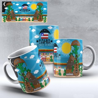 Caneca Amo Meu Nordeste - Bahia é Lindo Demais - Modelo 02 Caneca Amo Meu Nordeste - Bahia é Lindo Demais - Modelo 02