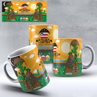 Caneca Amo Meu Nordeste - Bahia é Lindo Demais