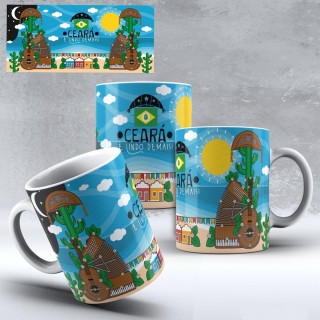 Caneca Amo Meu Nordeste - Ceará é Lindo Demais - Modelo 02 Caneca Amo Meu Nordeste - Ceará é Lindo Demais - Modelo 02