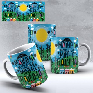 Caneca Amo Meu Nordeste - Mainha Você é a Minha Rainha - Modelo 02 Caneca Amo Meu Nordeste - Mainha Você é a Minha Rainha - Modelo 02