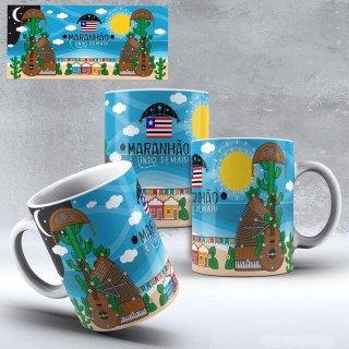 Caneca Amo Meu Nordeste - Maranhão é Lindo Demais - Modelo 02 Caneca Amo Meu Nordeste - Maranhão é Lindo Demais - Modelo 02