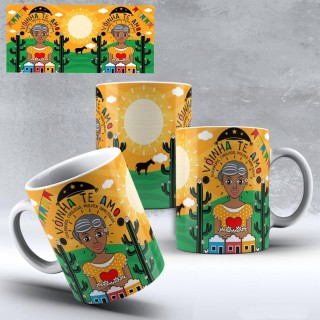 Caneca Amo Meu Nordeste - Vóinha te Amo - Modelo 02 Caneca Amo Meu Nordeste - Vóinha te Amo - Modelo 02