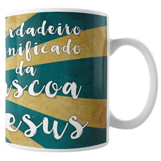 Caneca Jesus - Significado da Páscoa - Verde