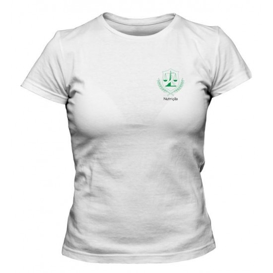 Camiseta Universitária Nutrição Bordada