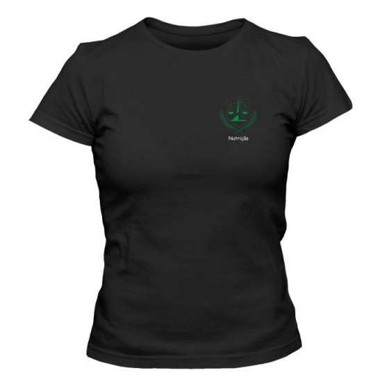 Camiseta Universitária Nutrição Bordada