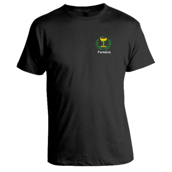 Camiseta Universitária Farmácia - Modelo 02 - Bordada