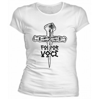 Camiseta Moda Gospel Evangélica Foi Por Você Camiseta Moda Gospel Evangélica Foi Por Você