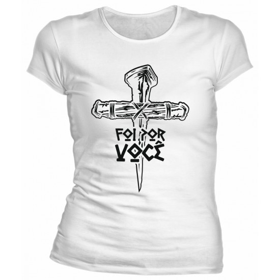 Camiseta Moda Gospel Evangélica Foi Por Você