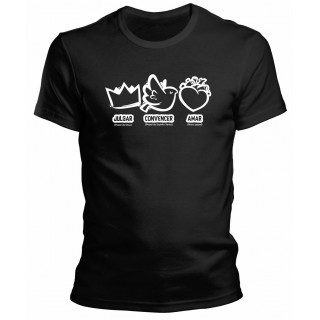 Camiseta Moda Gospel Evangélica Julgar Convencer Amar Camiseta Moda Gospel Evangélica Julgar Convencer Amar